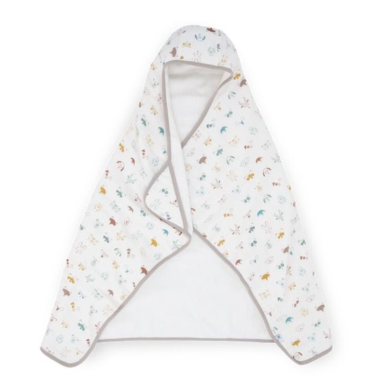 Animal Crowd Cotton Toddler Hooded Towel - Little Unicorn