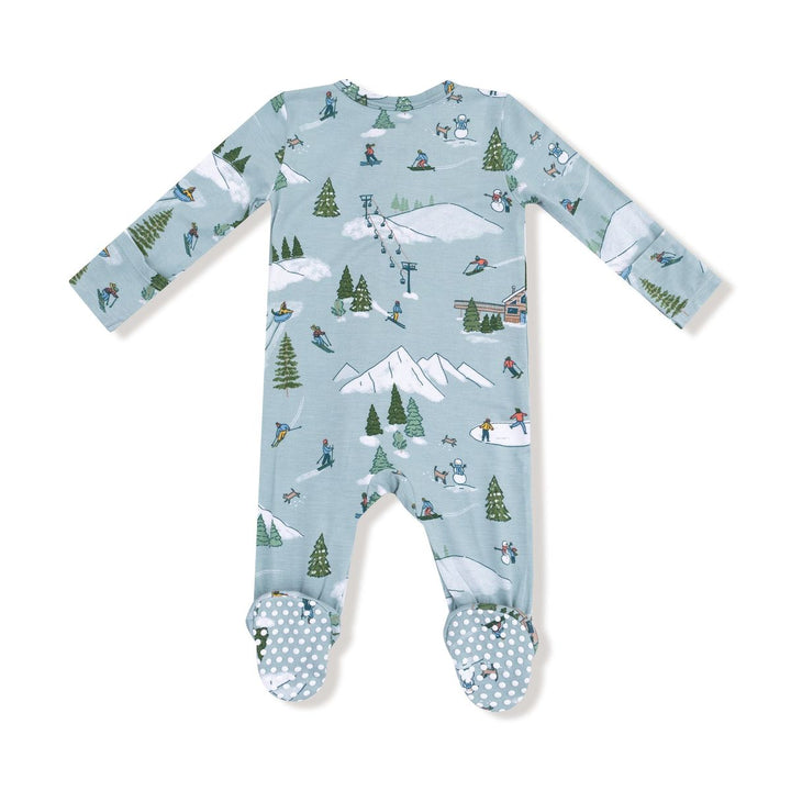 Winter Fun Skiers 2 Way Zipper Footie