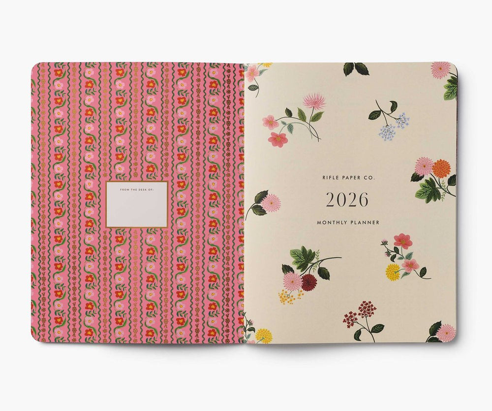 2026 planner with floral design on a white background