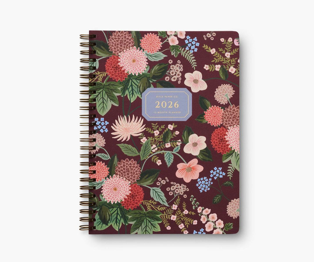 Floral-patterned notebook with '2026' on a white background