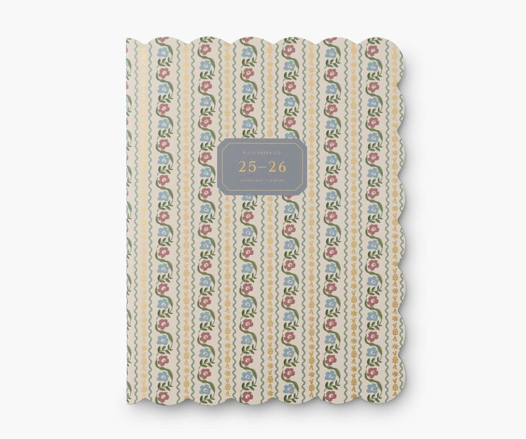 Patterned notebook with decorative cover on a white background