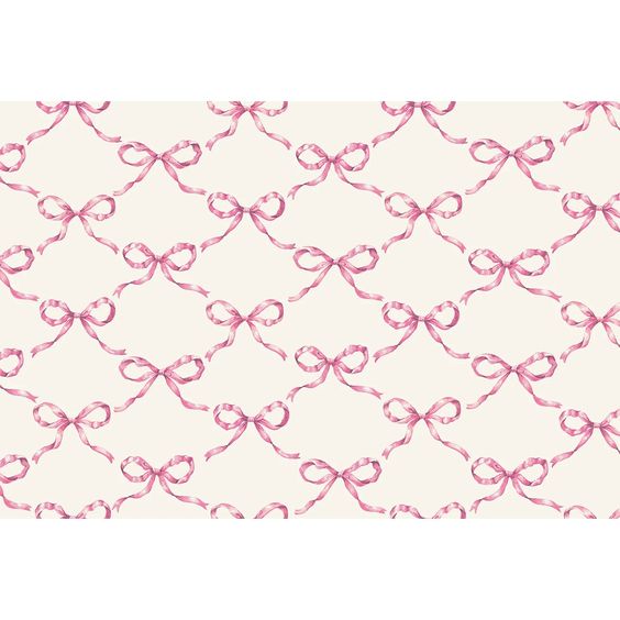 Pink Bow Lattice Placemat - Hester & Cook - Hank & Sylvie's 