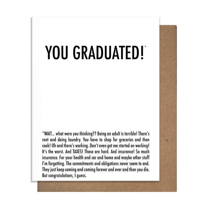 Hank & Sylvie's - You Graduated Why Card - Pretty Alright Goods