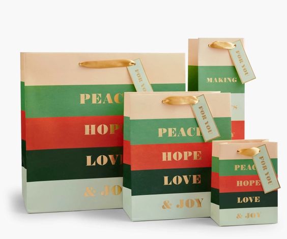 Peace & Joy Small Gift Bag - Rifle Paper Co.