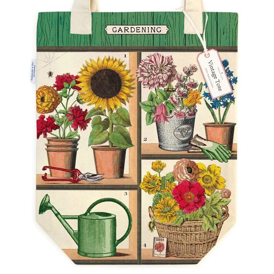 Hank & Sylvie's - Gardening Tote Bag - Cavallini & Co.