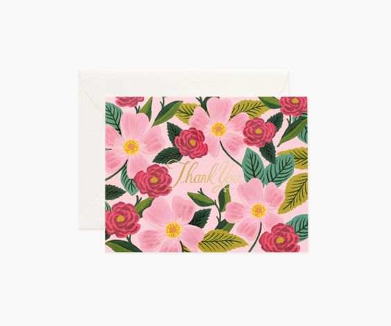 Rose Garden Thank You Card - Rifle Paper Co.