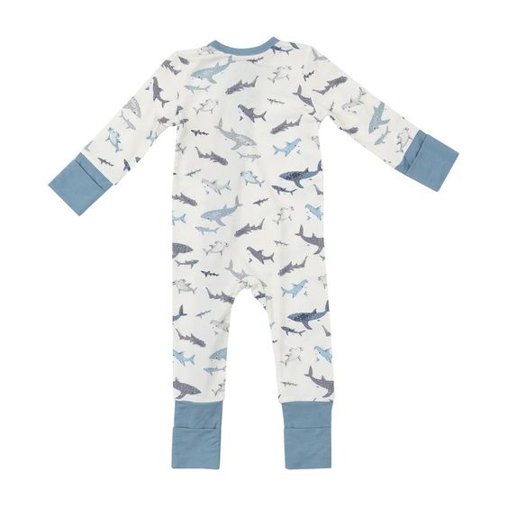 Sharks 2 Way Zipper Romper - Angel Dear - Hank & Sylvies's