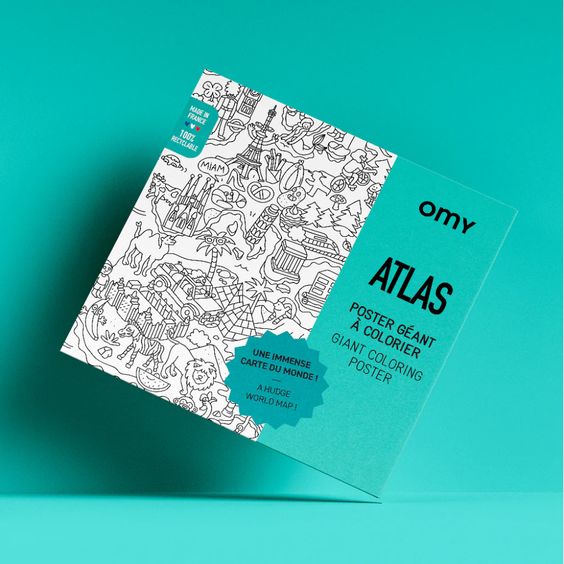 Giant Coloring Poster - Atlas - Omy
