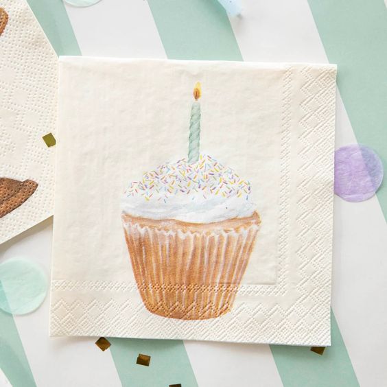 Cupcake Cocktail Napkin - Hester & Cook - Hank & Sylvie's