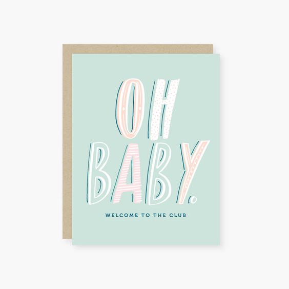 Hank & Sylvie's - Welcome to The Club Baby Greeting Card