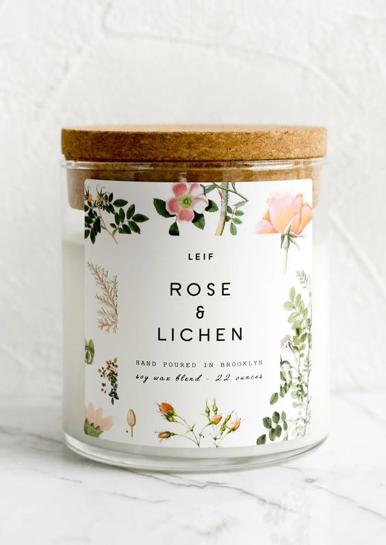 Botanist Candle - Rose & Lichen - Leif - Hank & Sylvie's 