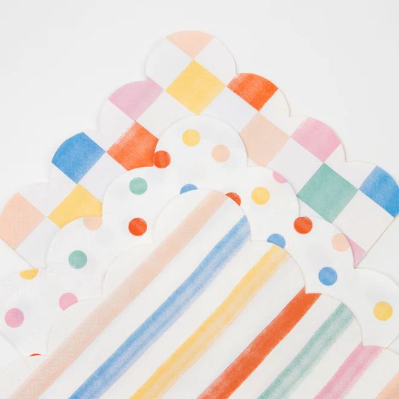 Colourful Pattern Large Napkins - Meri Meri