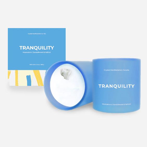 Tranquility Crystal Manifestation Candle - Jill & Ally