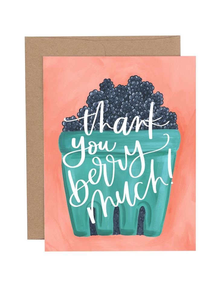 Thanks Berry Basket Greeting Card - Hank & Sylvie's 