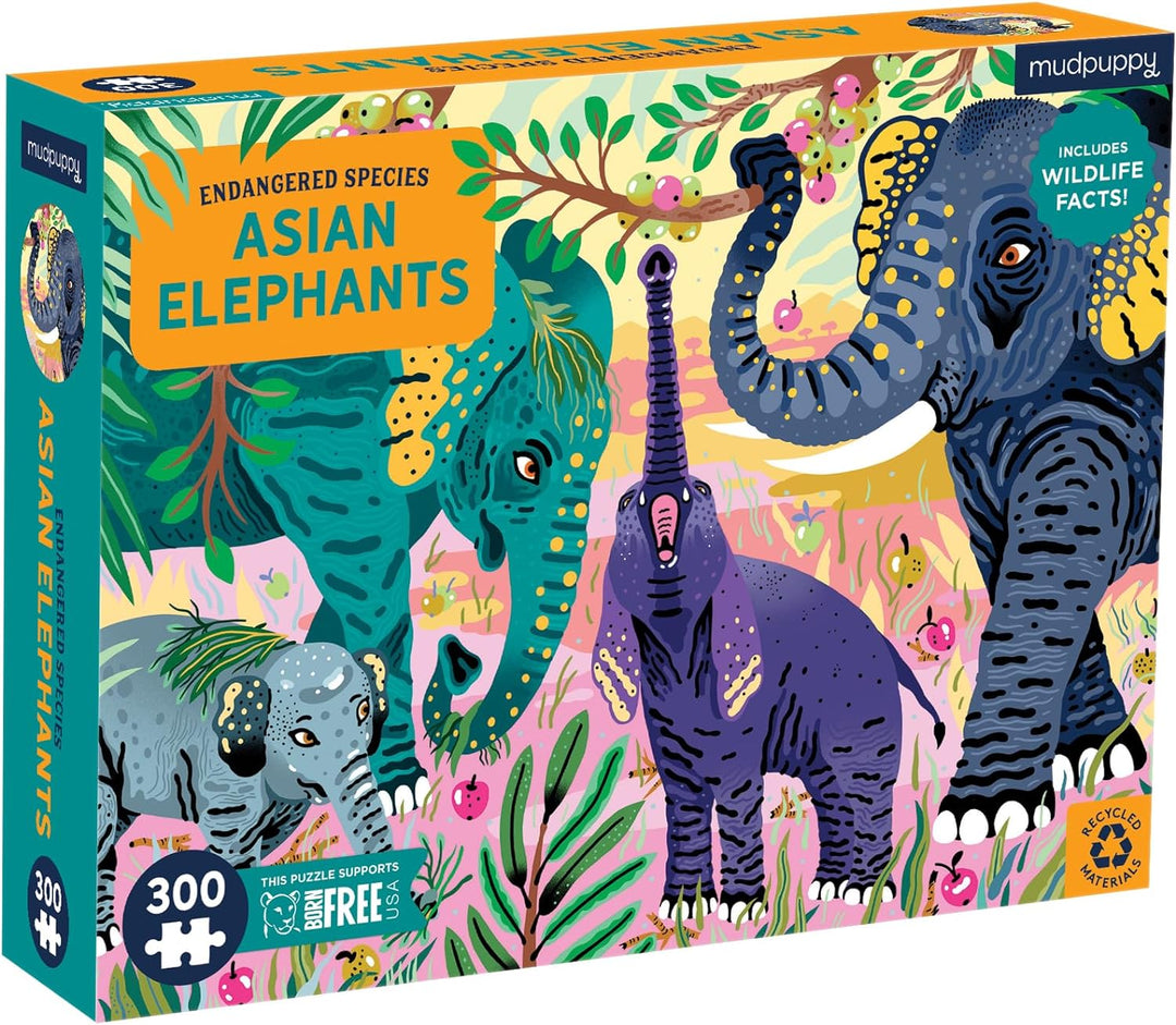 Hank & Sylvie's - Asian Elephants Puzzle 300pc