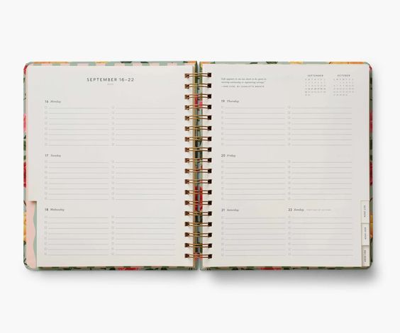 2025 Roses 17-Month Academic Hardcover Spiral Planner