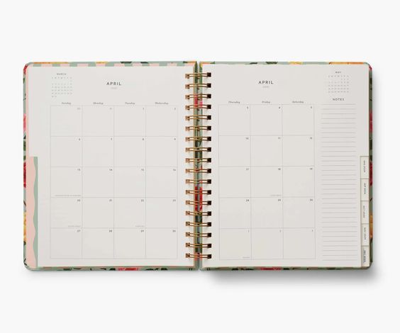 2025 Roses 17-Month Academic Hardcover Spiral Planner