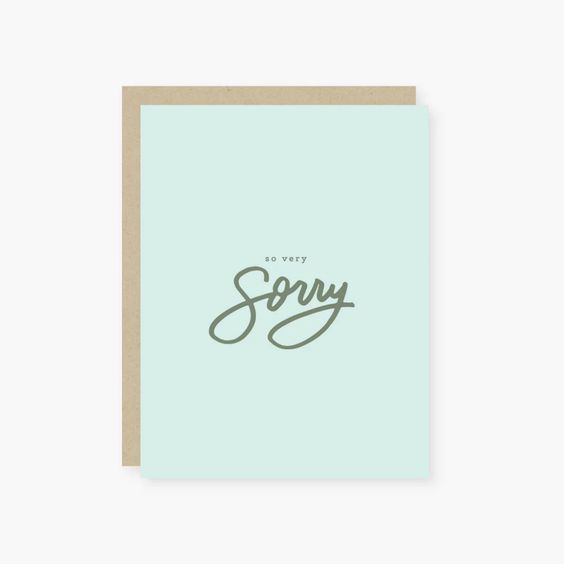 Hank & Sylvie's - So Very Sorry Sympathy, Apology Greeting Card