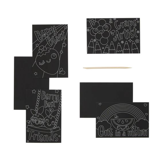 Hank & Sylvie's - Lil' Juicy Mini Scratch and Scribble Art Kit - Ooly