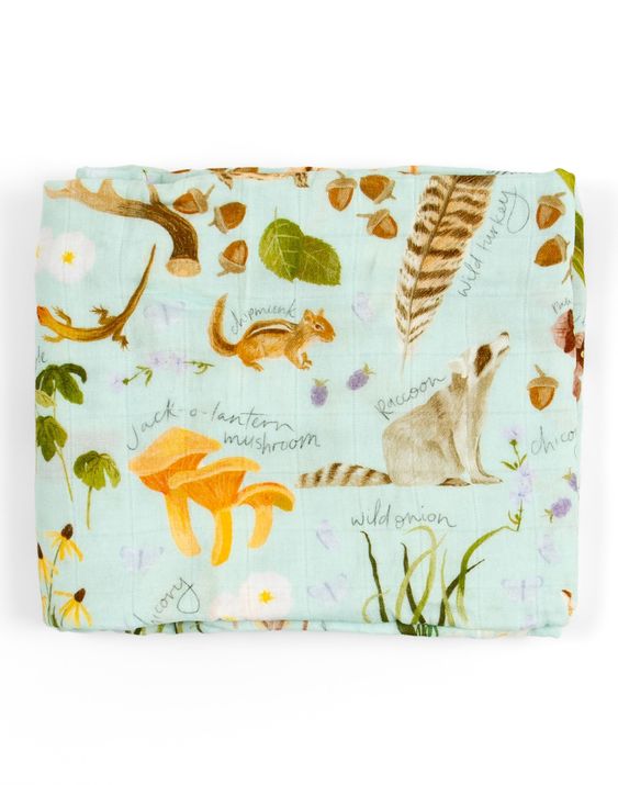 Flora & Fauna Swaddle - 1canoe2 - Hank & Sylvie's 