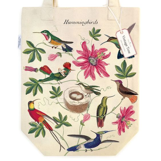 Hank & Sylvie's - Hummingbirds Tote Bag - Cavallini & Co.
