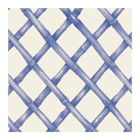 Blue Lattice Cocktail Napkin - Thumbnail 2