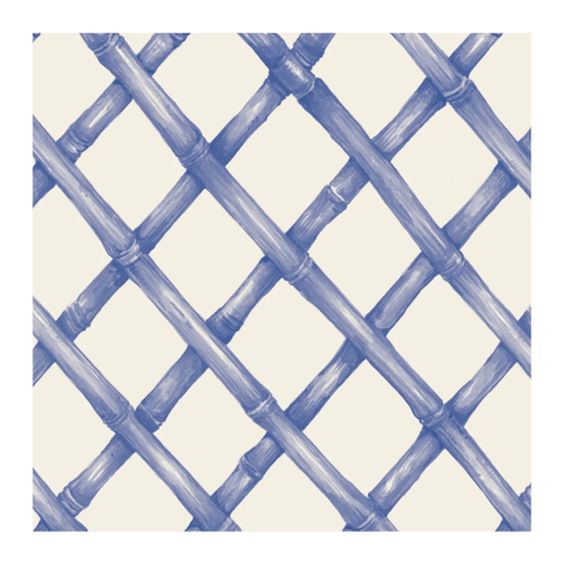 Blue Lattice Cocktail Napkin - Hester & Cook - Hank & Sylvie's 