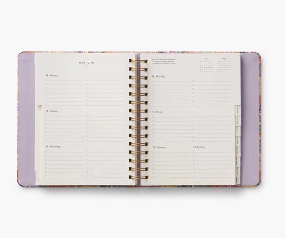 2025 Mimi 17-Month Academic Covered Spiral Planner - Hank & Sylvie's 