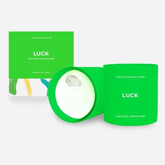 Luck Crystal Manifestation Candle - Jill & Ally