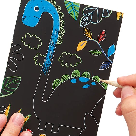 Hank & Sylvie's Dinosaur Days Scratch & Scribble Mini Scratch Art Kit