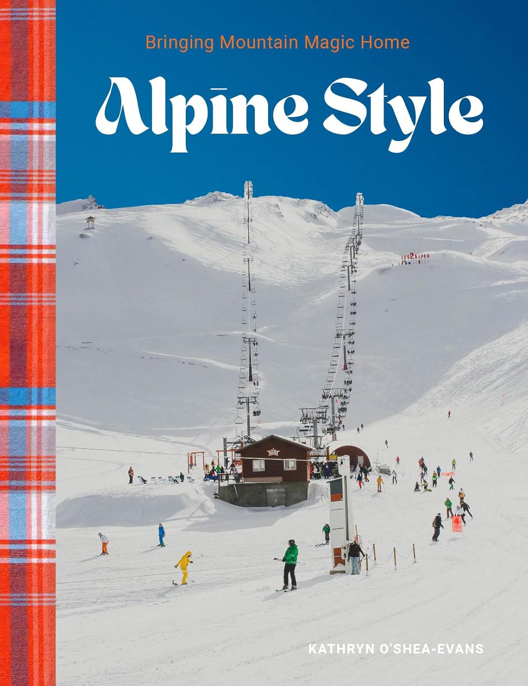 Book cover of 'Alpine Style' with a snowy mountain scene and plaid pattern.