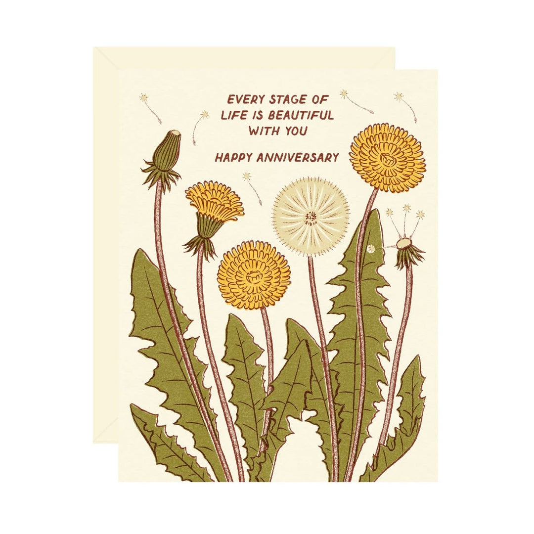 Anniversary Dandelion Greeting Card