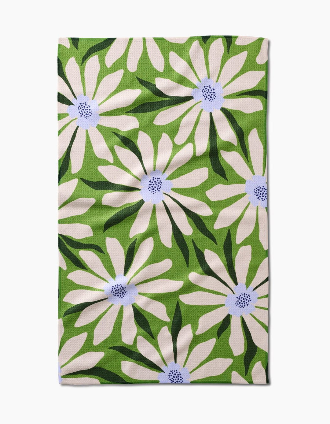 Floral patterned product on a green background