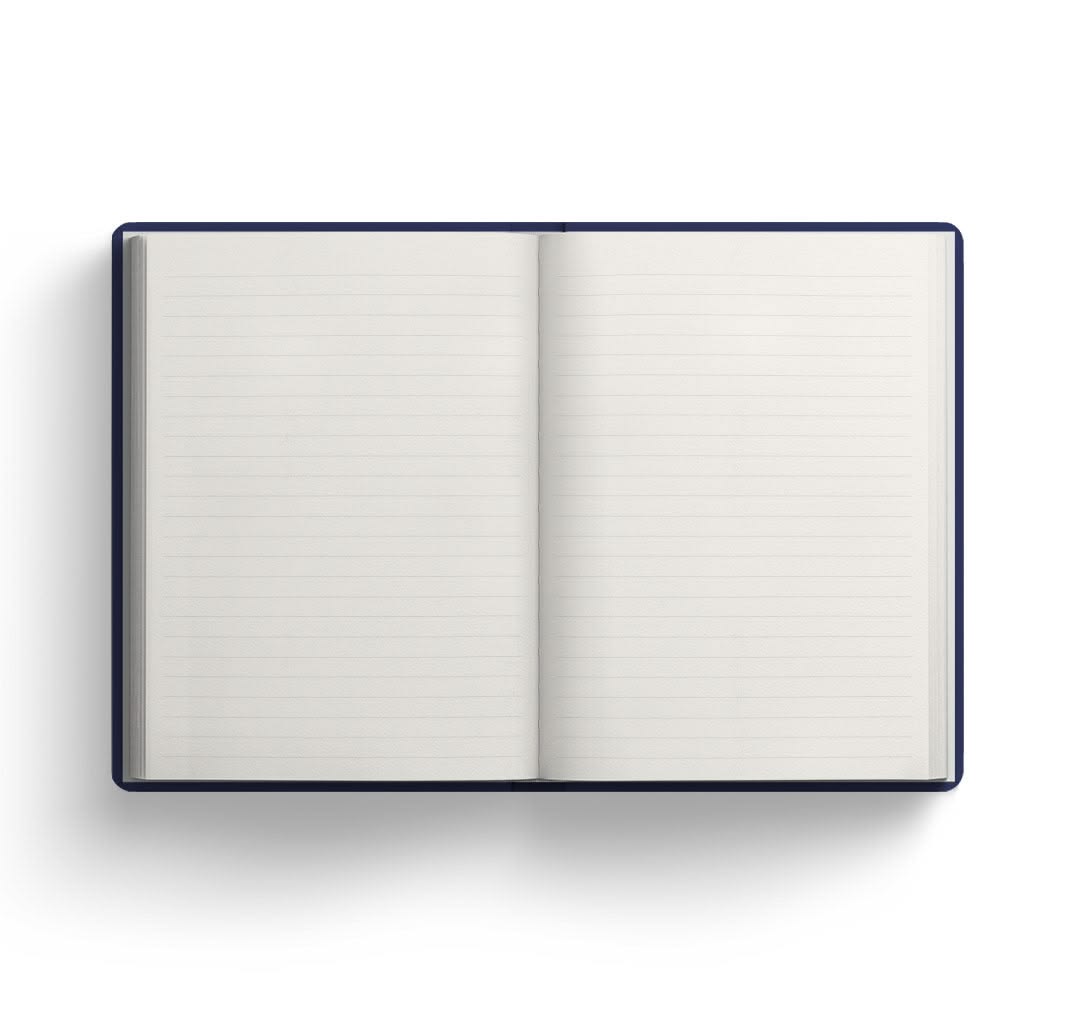 Blue & Cream Roots Vignette Premium Paperback Notebook