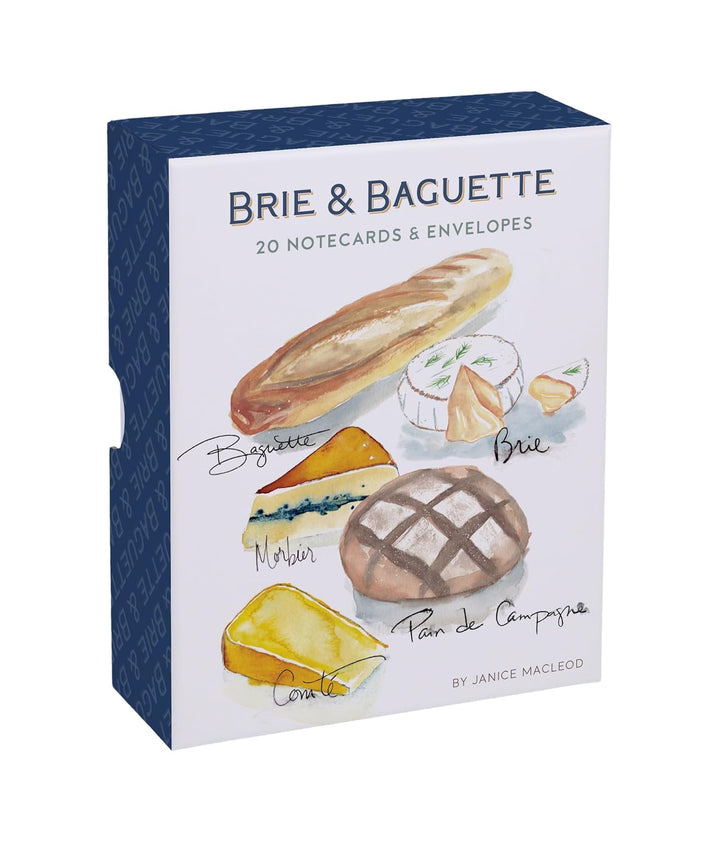 Brie & Baguette Notes: 20 Notecards & Envelopes
