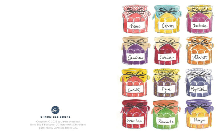 Brie & Baguette Notes: 20 Notecards & Envelopes