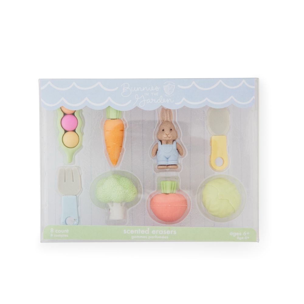 Bunnies in the Garden Eraser Set