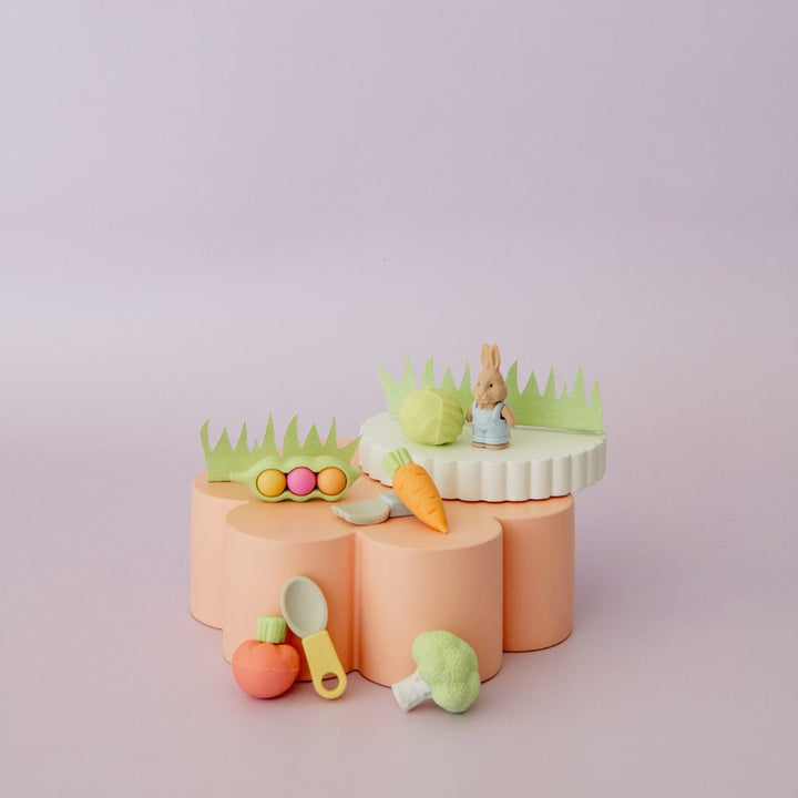 Bunnies in the Garden Eraser Set