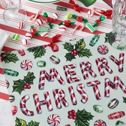 Candy Cane Shoppe Paper Placemat