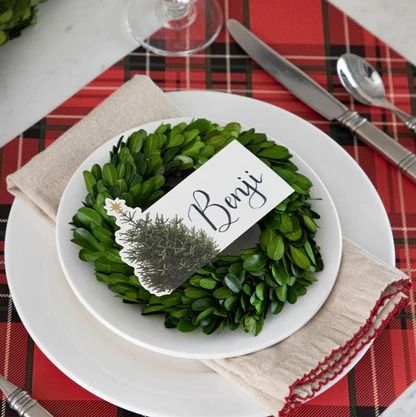 Christmas Tree Place Card