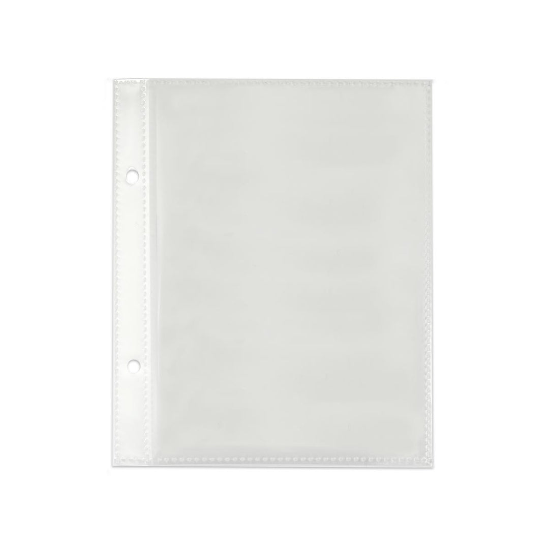 Clear plastic sheet with a hole on a white background