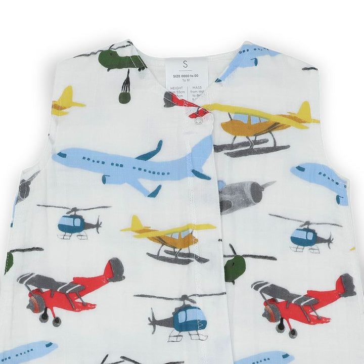 Cotton Muslin Sleep Bag - Air Show - Medium