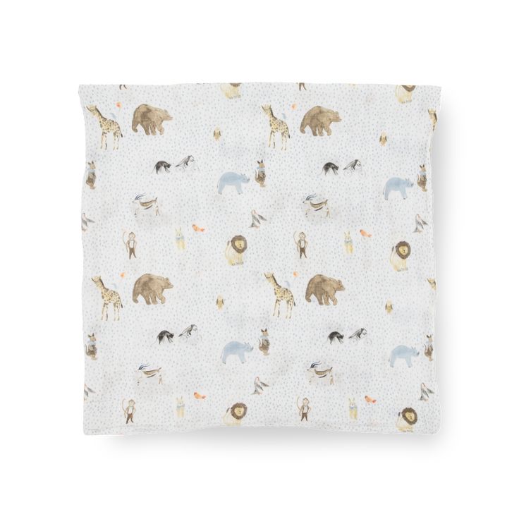 Cotton Muslin Swaddle Blanket - Party Animals