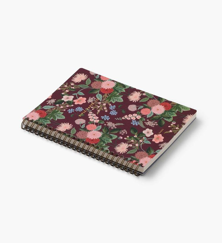 Floral notebook on a white background