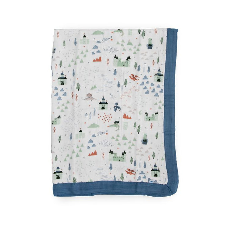 Deluxe Muslin Baby Quilt - Dragon Days