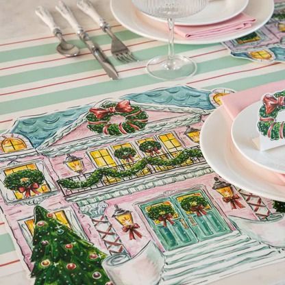 Hester & Cook Die-Cut Holiday Home Paper Placemats - Thumbnail 3