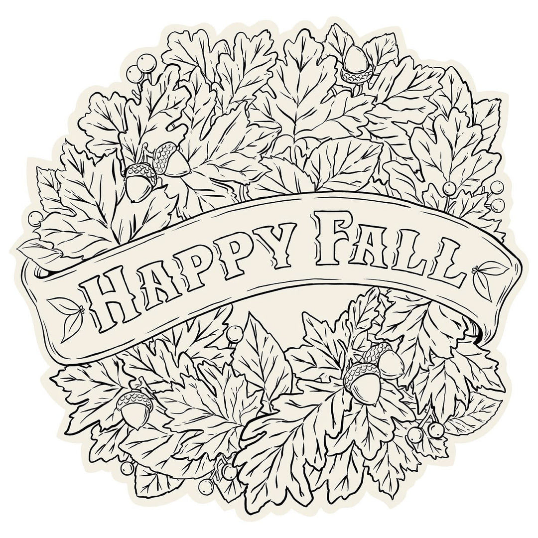 Die-cut Happy Fall Coloring Placemat