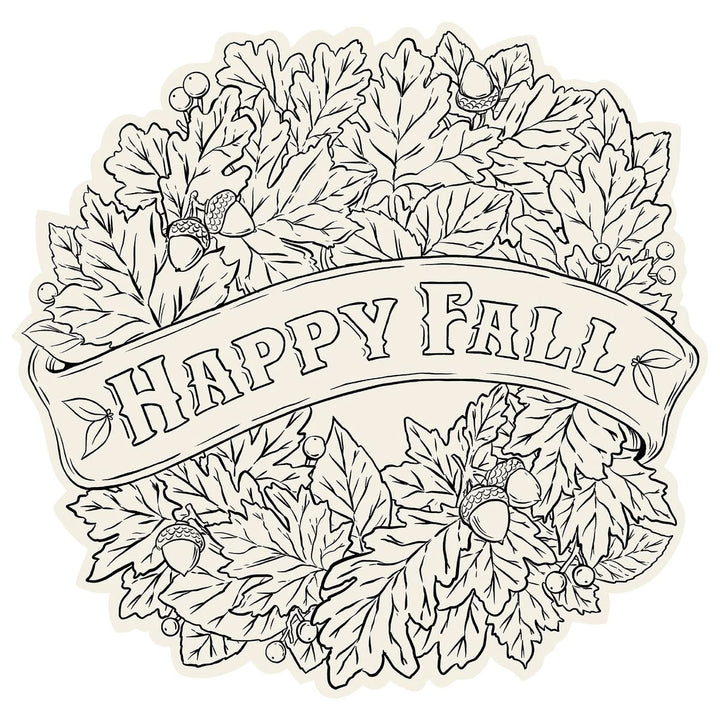 Die-cut Happy Fall Coloring Placemat
