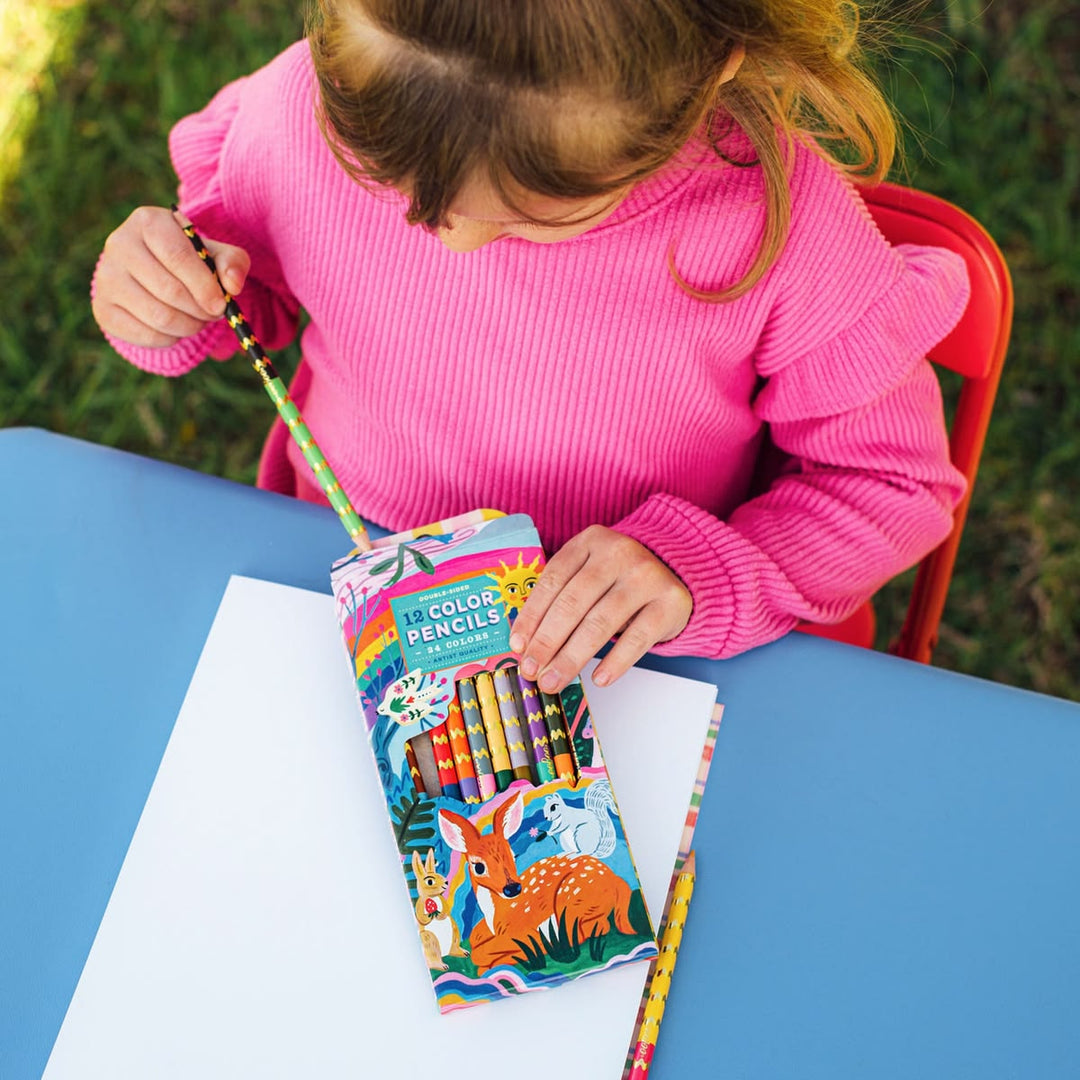 Fawn & Sun 12qty Double Sided Pencils