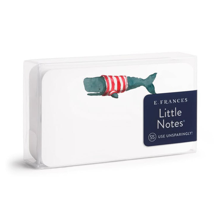 Pack of E. Frances Little Notes with a whale design on a white background